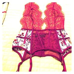 Victoria’s Secret Eye Lash Teddy stockings holder!